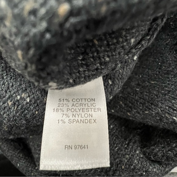 J. Jill dark charcoal speckled mini sweater skirt, elastic waist, M NWT - Picture 4 of 4